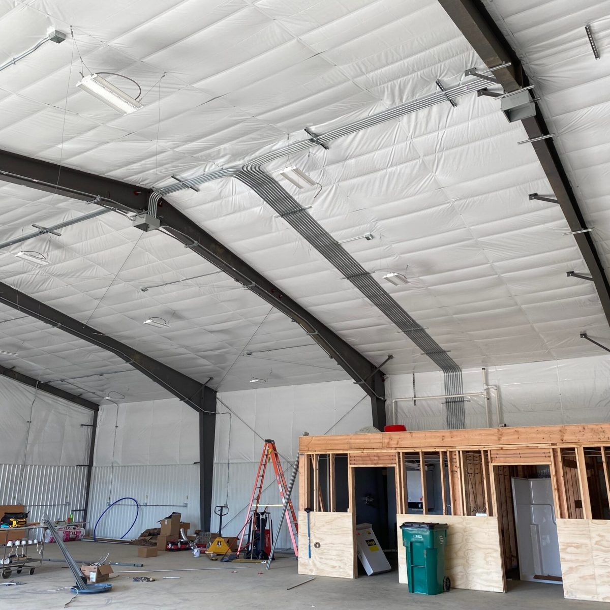 ETS electricians installing commercial lighting panels Connecticut