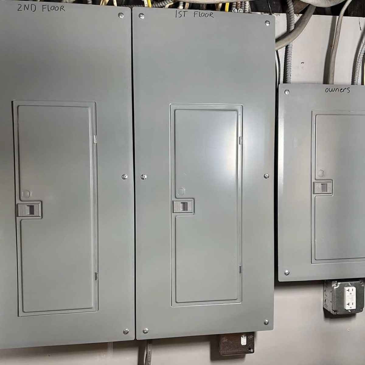 Residential breaker panel inspection and wiring maintenance by licensed electrician in Connecticut.